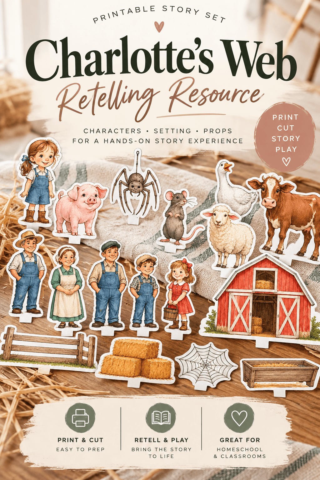 Our Charlotte’s Web Study + Spider Unit (Free Printable!)